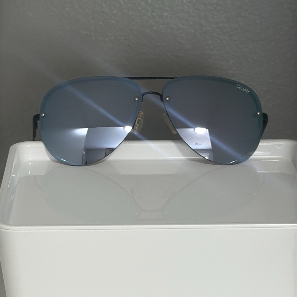Quay Australia Muse Black and Purple Mirrored Sunglasses - Picture 9 of 10